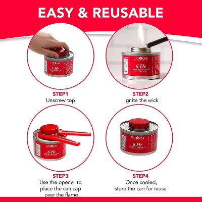 Gas One 12 Pack 6 Hour Chafing Fuel - Food Warmer for Chafing Dish Buffet...